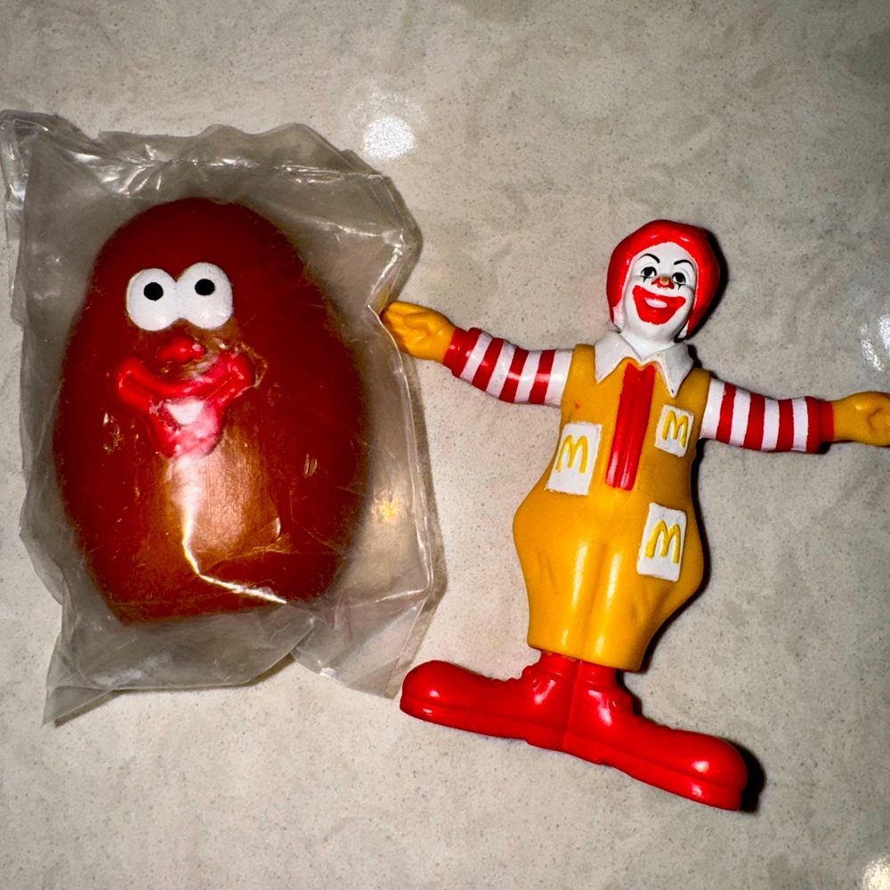 Vintage 90s Toys Ronald McDonald Figure & McNugget  Buddy One Happy Nugget
